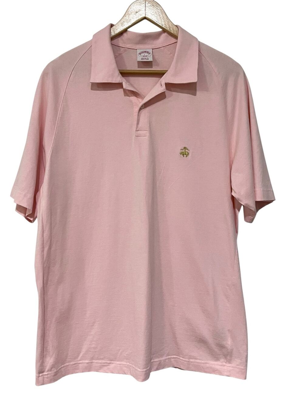 Brooks Brothers Men's Polo Shirt Light Pink Supima Cotton Short Sleeve Sz L